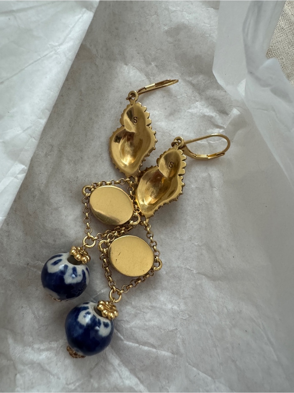 Sézane RARE Tara Earrings in Gold/Multicolored - Picture 3 of 5